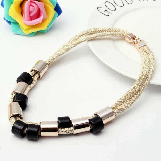 Trendy Colorful Short Magic Buckle Clavicle Necklaces For Women