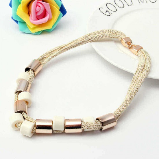 Trendy Colorful Short Magic Buckle Clavicle Necklaces For Women