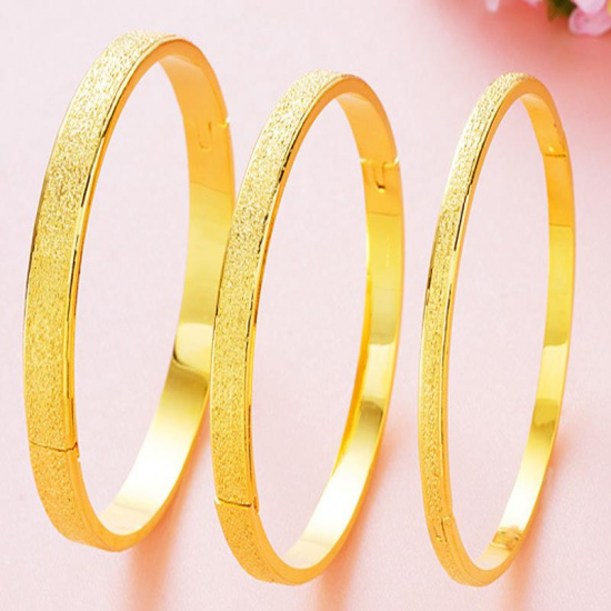 Trendy Copper Gold Plating Couple Bracelets Fashion Adjustable Matte Bracelet Couple Jewerly