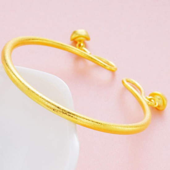 Trendy Copper Gold Plating Couple Bracelets Fashion Adjustable Matte Bracelet Couple Jewerly