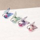 Trendy Crystal Glass Ball Flower Butterfly Fabric Earrings for Women