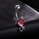 Trendy Dazzling Heart Zirconia Devil Style Belly Button Ring Piercing Navel Ring Women Body Jewelry