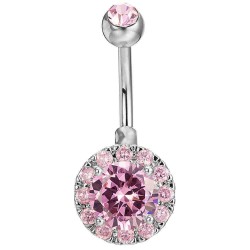 Trendy Dazzling Zirconia Crystal Body Jewelry Fashion Belly Ring Piercing Navel Ring for Women