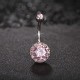 Trendy Dazzling Zirconia Crystal Body Jewelry Fashion Belly Ring Piercing Navel Ring for Women