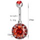 Trendy Dazzling Zirconia Crystal Body Jewelry Fashion Belly Ring Piercing Navel Ring for Women