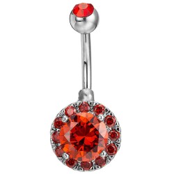 Trendy Dazzling Zirconia Crystal Body Jewelry Fashion Belly Ring Piercing Navel Ring for Women