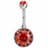 Trendy Dazzling Zirconia Crystal Body Jewelry Fashion Belly Ring Piercing Navel Ring for Women