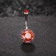 Trendy Dazzling Zirconia Crystal Body Jewelry Fashion Belly Ring Piercing Navel Ring for Women