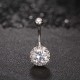 Trendy Dazzling Zirconia Crystal Body Jewelry Fashion Belly Ring Piercing Navel Ring for Women