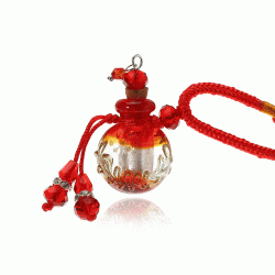 Trendy Delicate Aromatherapy Oils Glass Bottle Pendant Leather Long Necklace Gift for Women Men