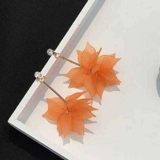 Trendy Ear Drop Earring Leaves The Morning Glory Tassels Dangle Earrings Cute Jewelry for Women