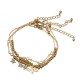 Trendy Elephant Anklet Alloy Beads Diamond Anklet Star Anklet Three-layer Female Anklet