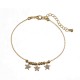 Trendy Elephant Anklet Alloy Beads Diamond Anklet Star Anklet Three-layer Female Anklet