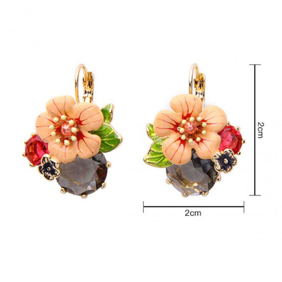 Trendy Flower Alloy Ear Drop Earrings Accessories Jewelry Earring For Women