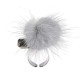 Trendy Fuzzy Ball Rhinestone Elastic Bracelets Finger Rings