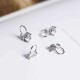 Trendy Geometric Zircon No Piercing Clip Earrings Elegant Earring Gift for Women