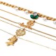 Trendy Gold Multi-layer Necklace Metal Alloy Long Necklace For Fashion Women