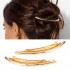 Trendy Hair Clips Alloy Mental Silver Gold Curve Simple Hair Accessories for Women