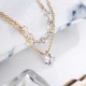 Trendy Heart Crystal Charm Bracelet Multilayer Bridal Wedding Crystal Bracelets for Women