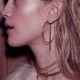 Trendy Hollow Earring Elegant Round Bar Ear Stud Hoop Ear Accessories Jewelry for Women