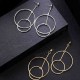 Trendy Hollow Hoop Earring Fashion Minimalism Long Earring Drop Sweet Jewerly For Women