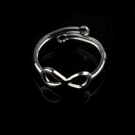 Trendy Infinity Knot Womens Toe Ring Adjustable Silver Gold Color Knuckle Ring for Women