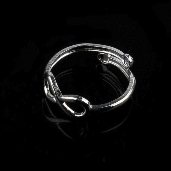 Trendy Infinity Knot Womens Toe Ring Adjustable Silver Gold Color Knuckle Ring for Women