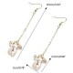 Trendy Irregular 18K Golden Earrings White Shell Rhinestones Ear Drop Earring for Women