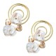 Trendy Irregular White Shell Earring Geometric 18K Gold Earrings for Women Gift