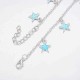 Trendy Luminous Blue Star Anklet Foot Chain Barefoot Sandal Beach Jewelry Bracelet Gift for Women