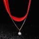 Trendy Multicolor Velvet Artificial Pearl Choker Women Necklaces