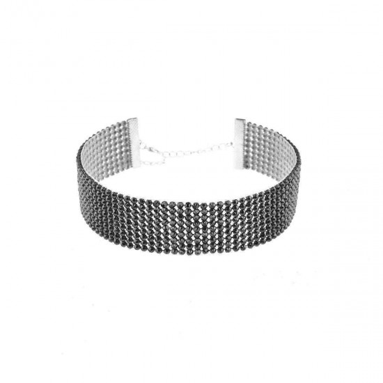 Trendy Multilayer Rhinestone Collar Women Choker