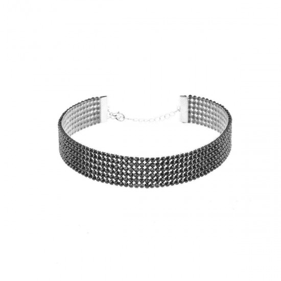 Trendy Multilayer Rhinestone Collar Women Choker