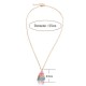 Trendy Natural Stone Gold Line Necklace Colorful Handmade Crystal Charm Necklace for Women