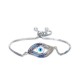 Trendy New Evil Eye Shape Adjustable Metal Zircon Bracelet Unisex Jewelry