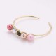 Trendy Open End Artificial Pearl Rhinestone Geometric Bracelets Gift for Women