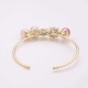 Trendy Open End Artificial Pearl Rhinestone Geometric Bracelets Gift for Women