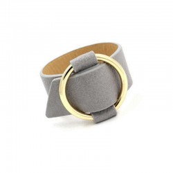 Trendy PU Leather Alloy Circle Bracelet For Women