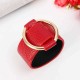 Trendy PU Leather Alloy Circle Bracelet For Women