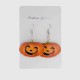 Trendy Pumpkin Smile Pendant Earrings Funny 3D Stereoscopic Halloween Resin Cartoon Earring