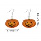 Trendy Pumpkin Smile Pendant Earrings Funny 3D Stereoscopic Halloween Resin Cartoon Earring