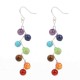 Trendy Rainbow Stones Zinc Alloy Colorful Yoga Bead Dangle Earrings for Women