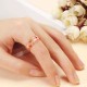 Trendy Resin Flower Invitation Ring Creative Dried Flower Manual Women Finger Rings