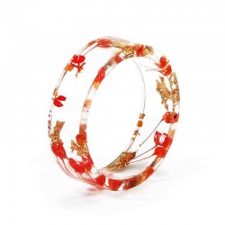 Trendy Resin Flower Invitation Ring Creative Dried Flower Manual Women Finger Rings