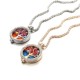 Trendy Rhinestone Fragrance Necklace Life Tree Essential Oil Necklace For Women