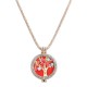 Trendy Rhinestone Fragrance Necklace Life Tree Essential Oil Necklace For Women