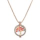 Trendy Rhinestone Fragrance Necklace Life Tree Essential Oil Necklace For Women