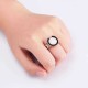 Trendy Rose Gold Engagement Ring Circle Shape Opal Ring Cothing Accessories