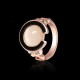 Trendy Rose Gold Engagement Ring Circle Shape Opal Ring Cothing Accessories