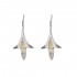 Trendy S925 Silver Ear Drop Delicate Magnolia Flower Earrings Gift for Her Women